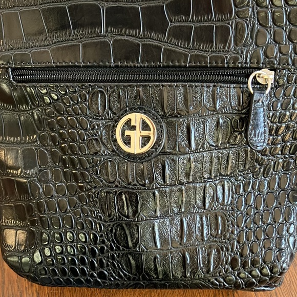 Giani Bernini crocodile look shoulder bag and matching wallet, perfect condition - Picture 2 of 11